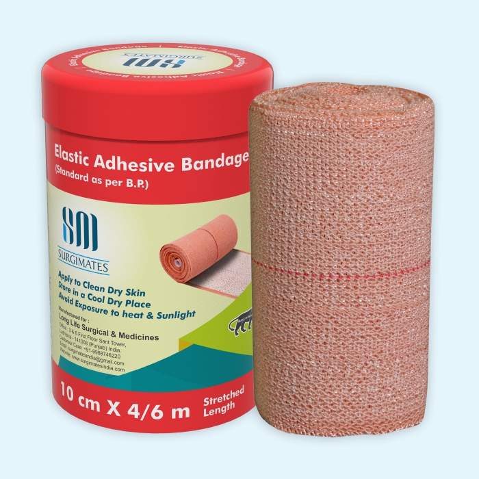 Elastic Adhesive Bandage 10cm X 4/6m